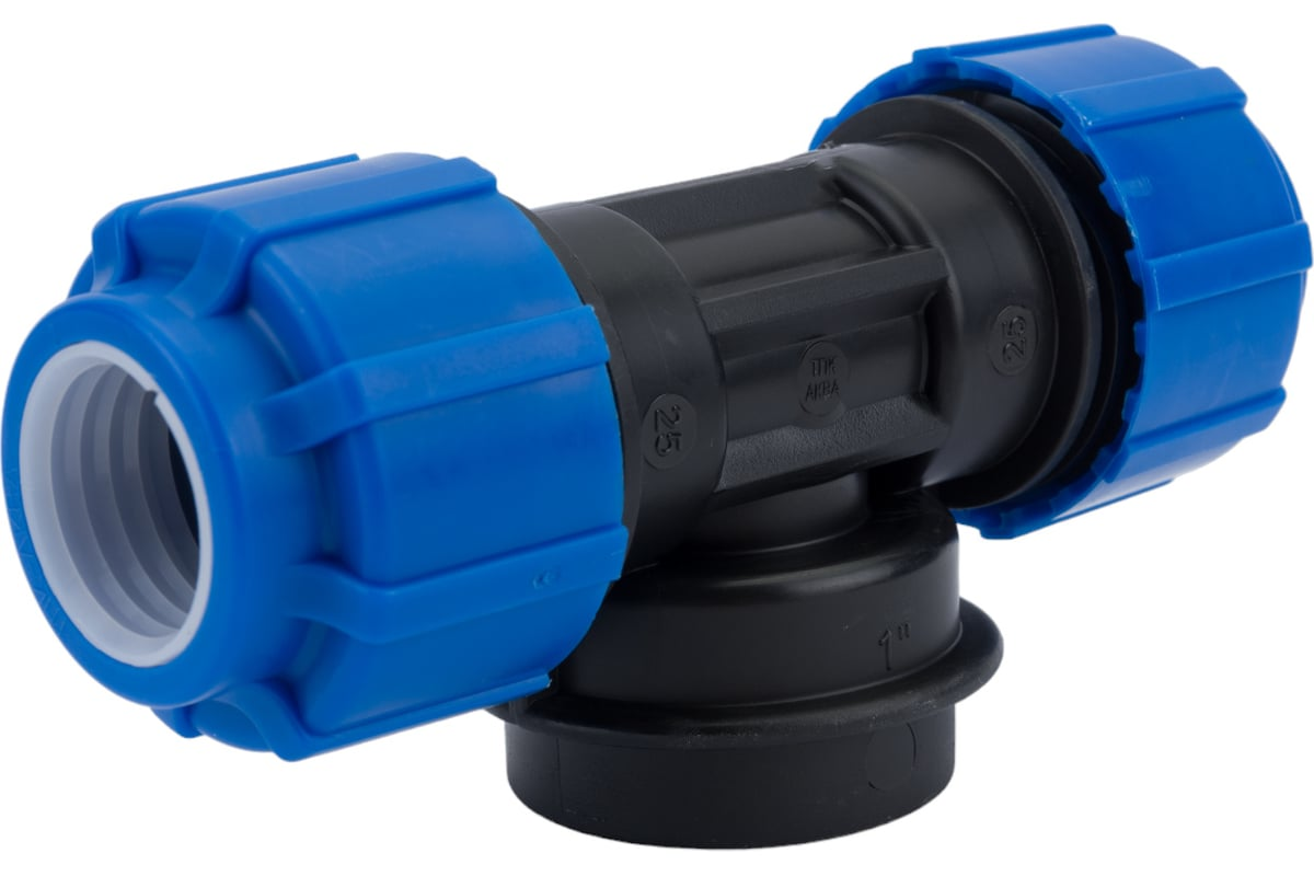 Тройник компрессионный ТПК-АКВА ПЭ Дн40х1 1/2"х40 ВР