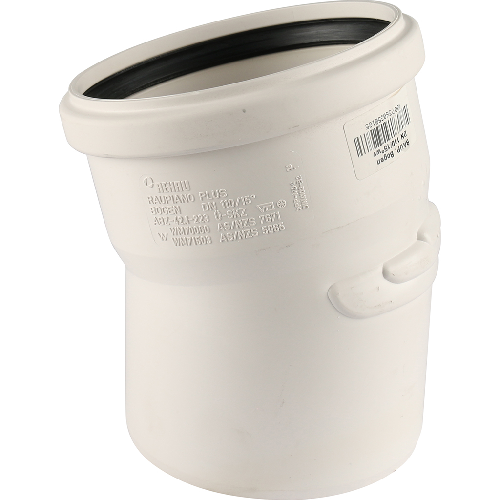 REHAU RAUPIANO PLUS Отвод диаметром 110 на 15°