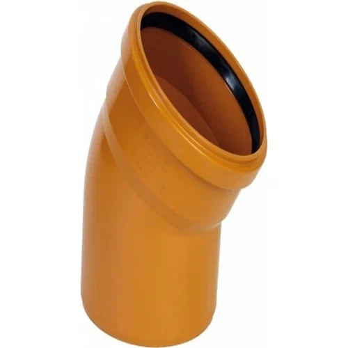 Отвод VALFEX PP-B Дн160х15° для наружной канализации (рыжий)