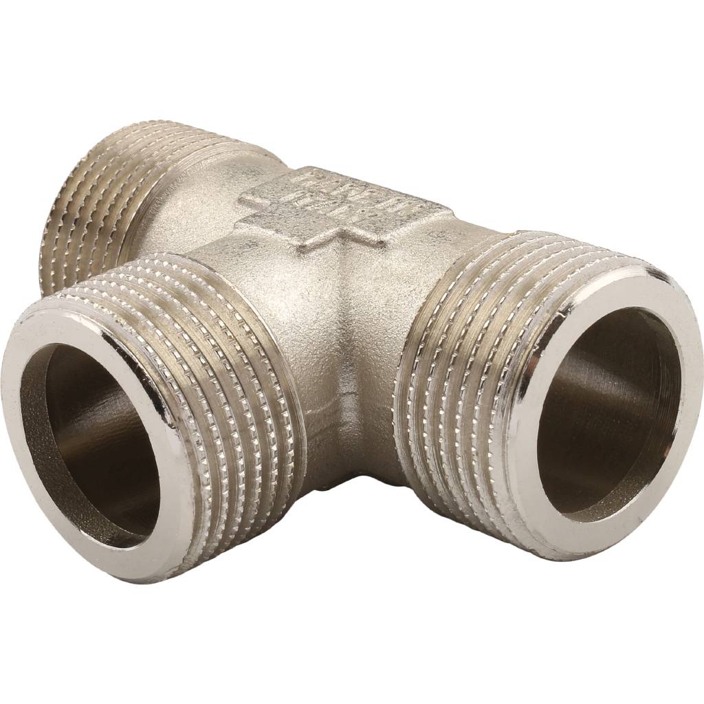 Тройник TIEMME 1 HH никелированный