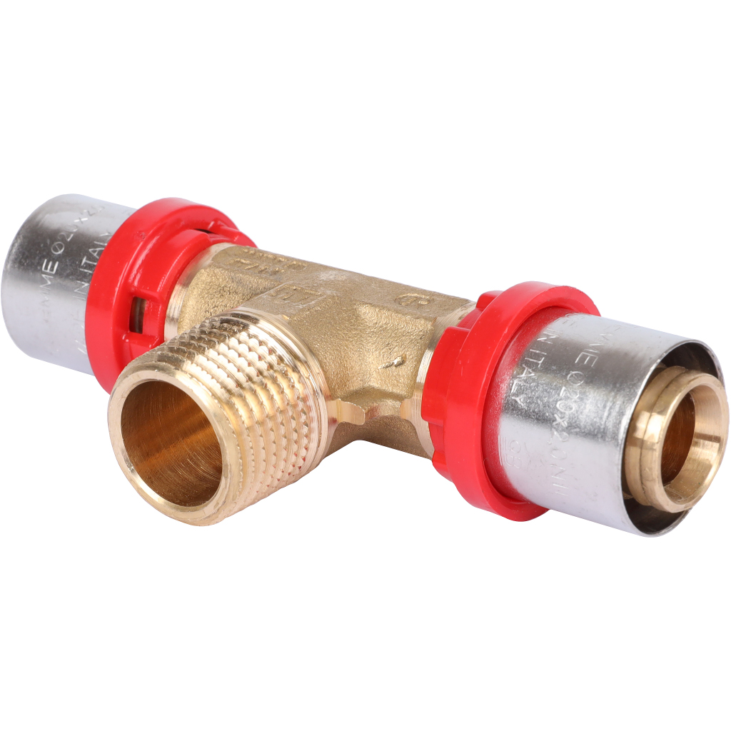 Тройник TIEMME 20х1/2"х20 с наружной резьбой