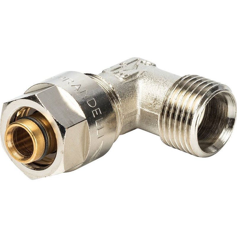 Уголок 90° Prandelli Multyrama 16х2,0х1/2" НР для металлопластиковых труб