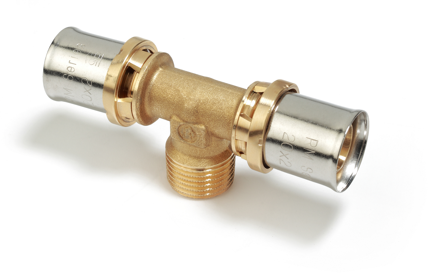 Тройник-пресс Giacomini RM153 Дн20х1/2"х20 НР