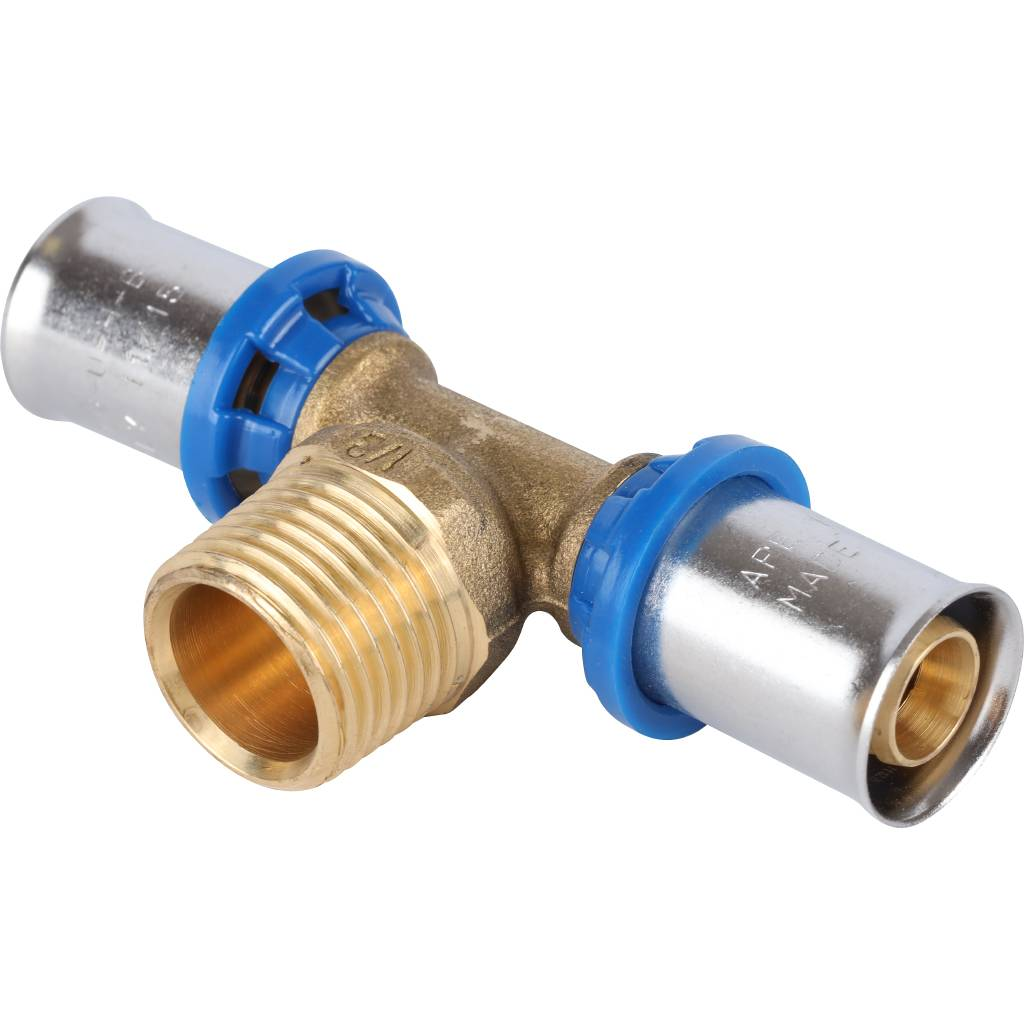 Тройник-переходник APE 16x1/2"x16 НР для металлопластиковых труб