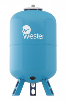 Гидроаккумулятор Wester WAV 300л 10атм 1 1/4" ВР вертикальный для водоснабжения (синий)