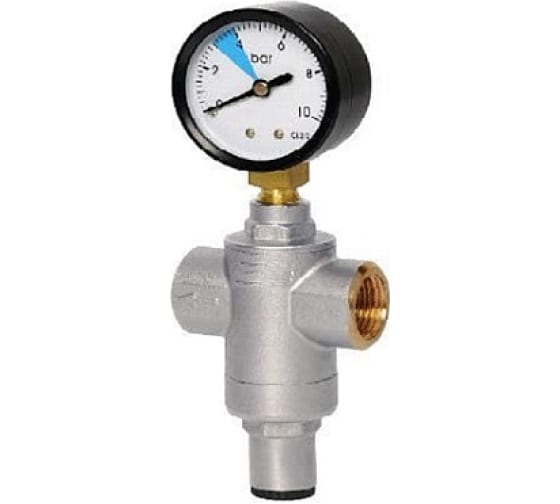 Редуктор давления поршневой ELSEN 1 1/4" В с манометром, давление на выходе 1-6,5 бар, PN 25 бар