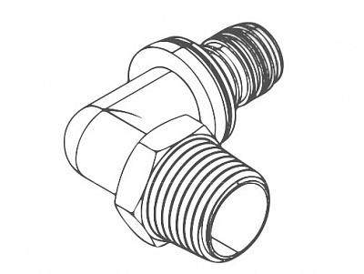 Угольник 90° ELSEN Ø 20 — 3/4" Н, латунь