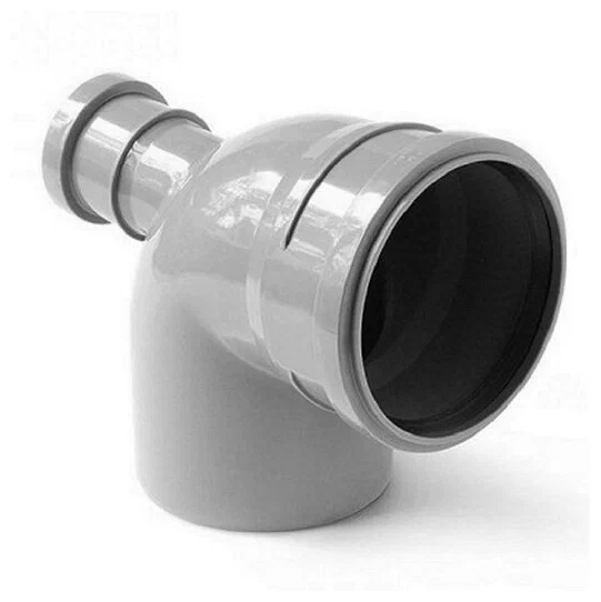 Отвод универсальный VALFEX PP-H Дн110х50х87° фронт-тыл (серый)