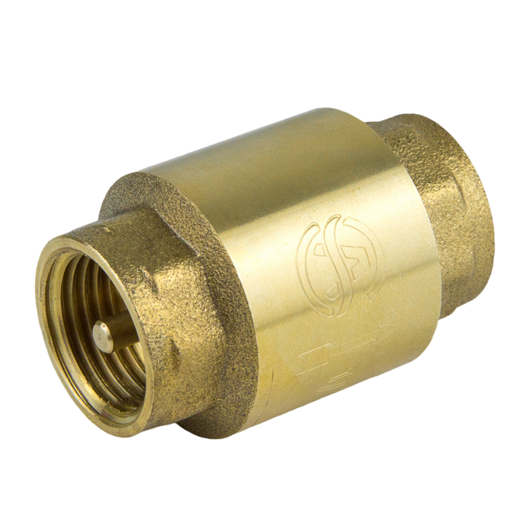 Клапан обратный Aquasfera 3002 Ду25 Ру40 1" ВР пружинный (шток латунь)