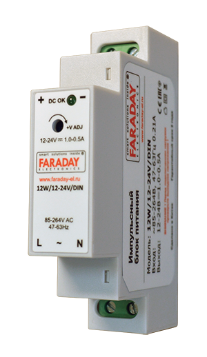 Блок питания ZONT FARADAY DIN 12-24V