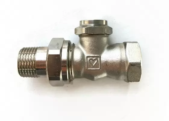 Вентиль запорный HERZ RL-5 1/2"ВР х 1/2"НР проходной с возможностью гидравлической настройки и слива