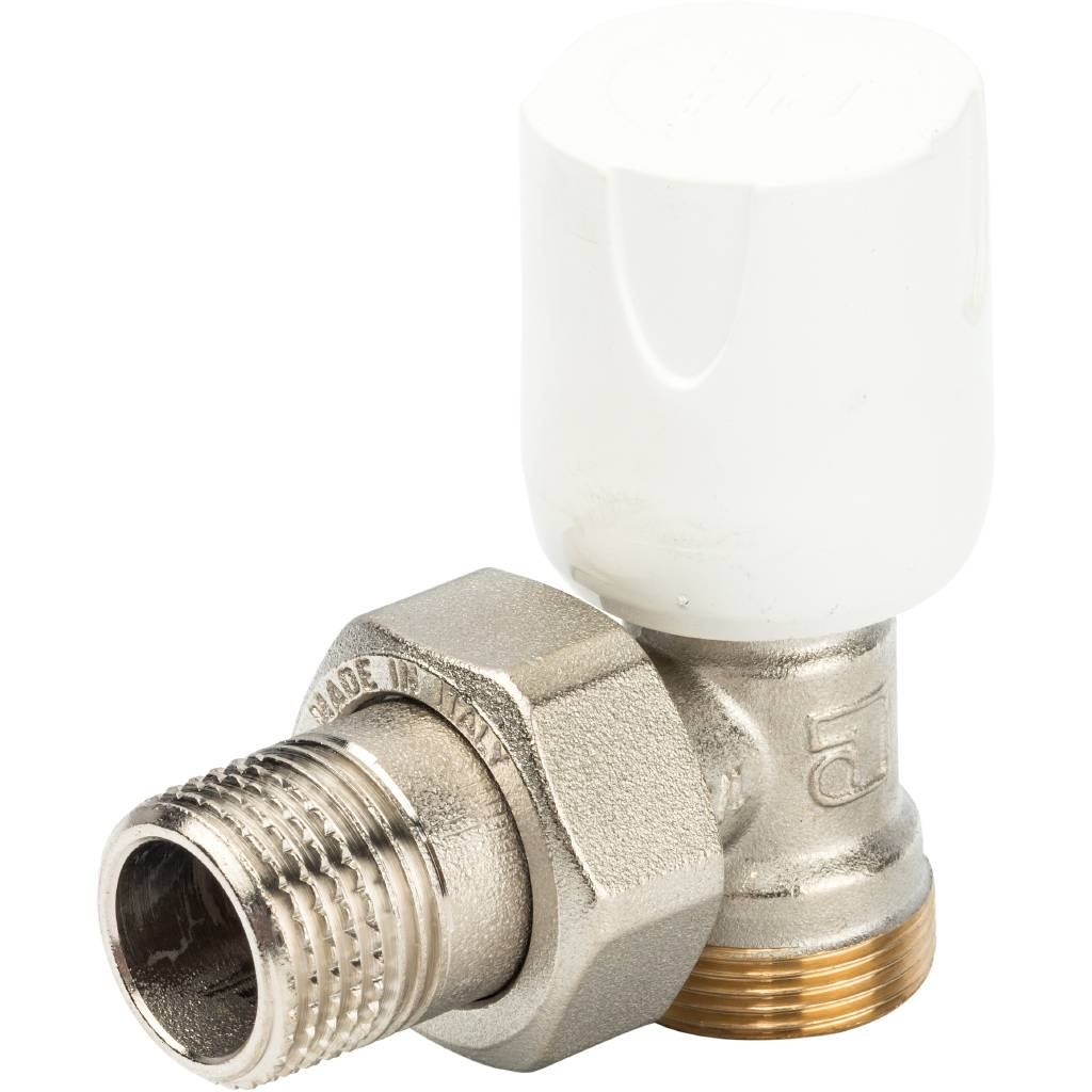 Регулирующий вентиль LUXOR easy RS 112 1/2'' ручной угловой линейный для пластиковых труб