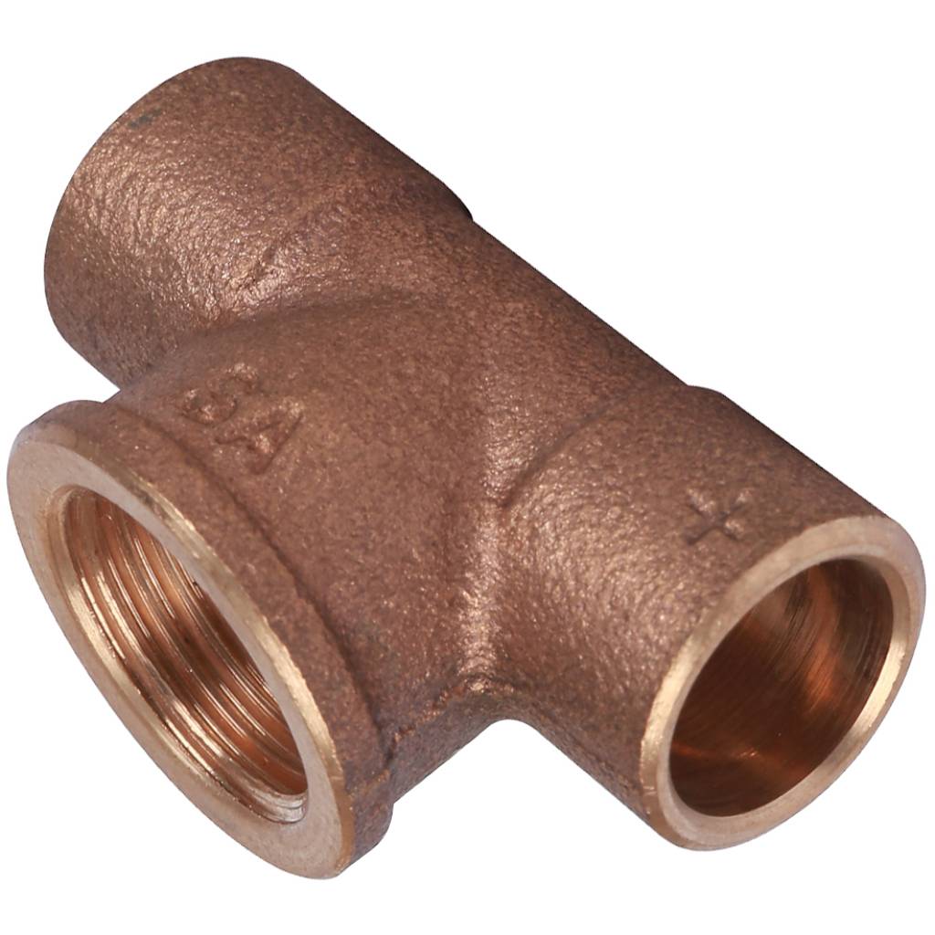 Тройник Sanha 15x1/2x15 ВП-ВР-ВП под пайку 4130g бронза