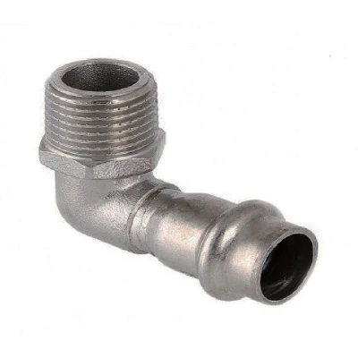 Угольник-переходник ROMMER 28х3/4 ВПр-НР (нержавеющая сталь)