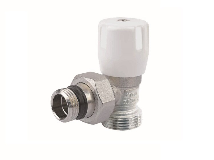 Вентиль ручной ELSEN 1/2" В х 1/2" Н угловой с уплотнением O-RING (никелированный)