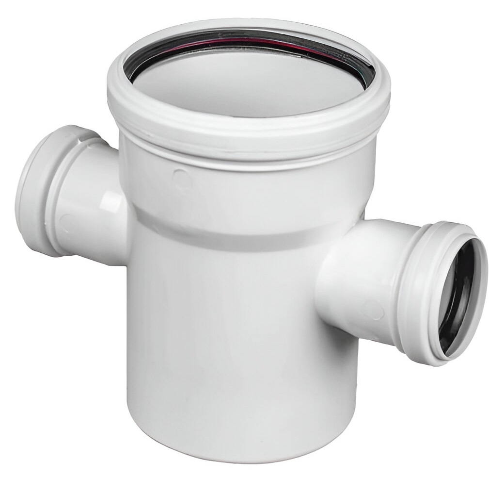 Крестовина одноплоскостная РосТурПласт PP-M Дн110х50х50х87° бесшумная канализация (белый)
