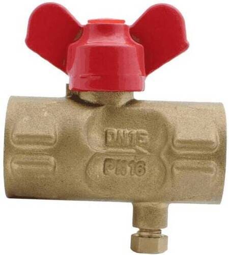 Кран шаровой для манометра Пензапромарматура 11б27п(м)1 Ду15 Ру16 ВР G1/2"-М20х1,5 без фланца 