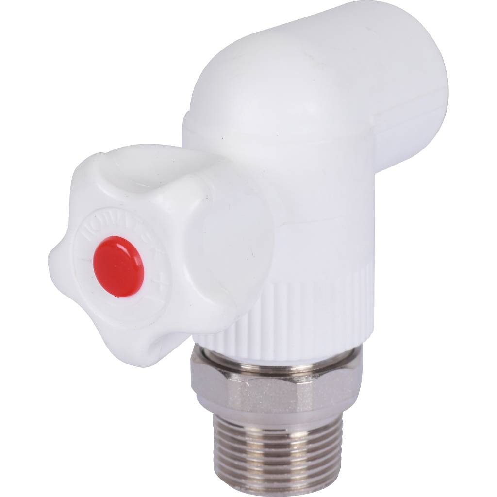 Кран шаровой Политэк 25х3/4" угловой для радиатора