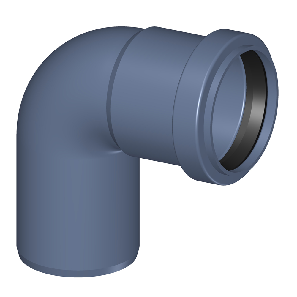 Отвод TECE POLO-KAL NG 50х87,5° канализационный