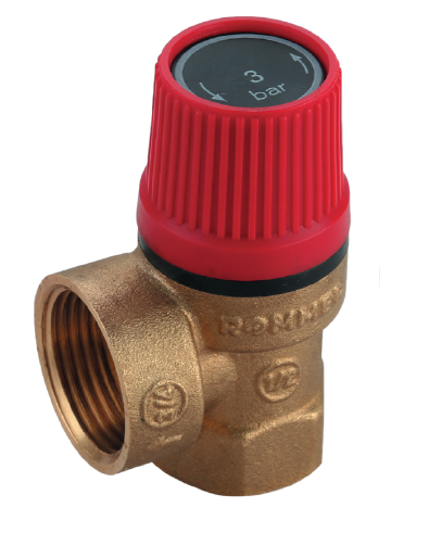 Предохранительный клапан ROMMER 2.5 бар 1/2"x3/4" для отопления