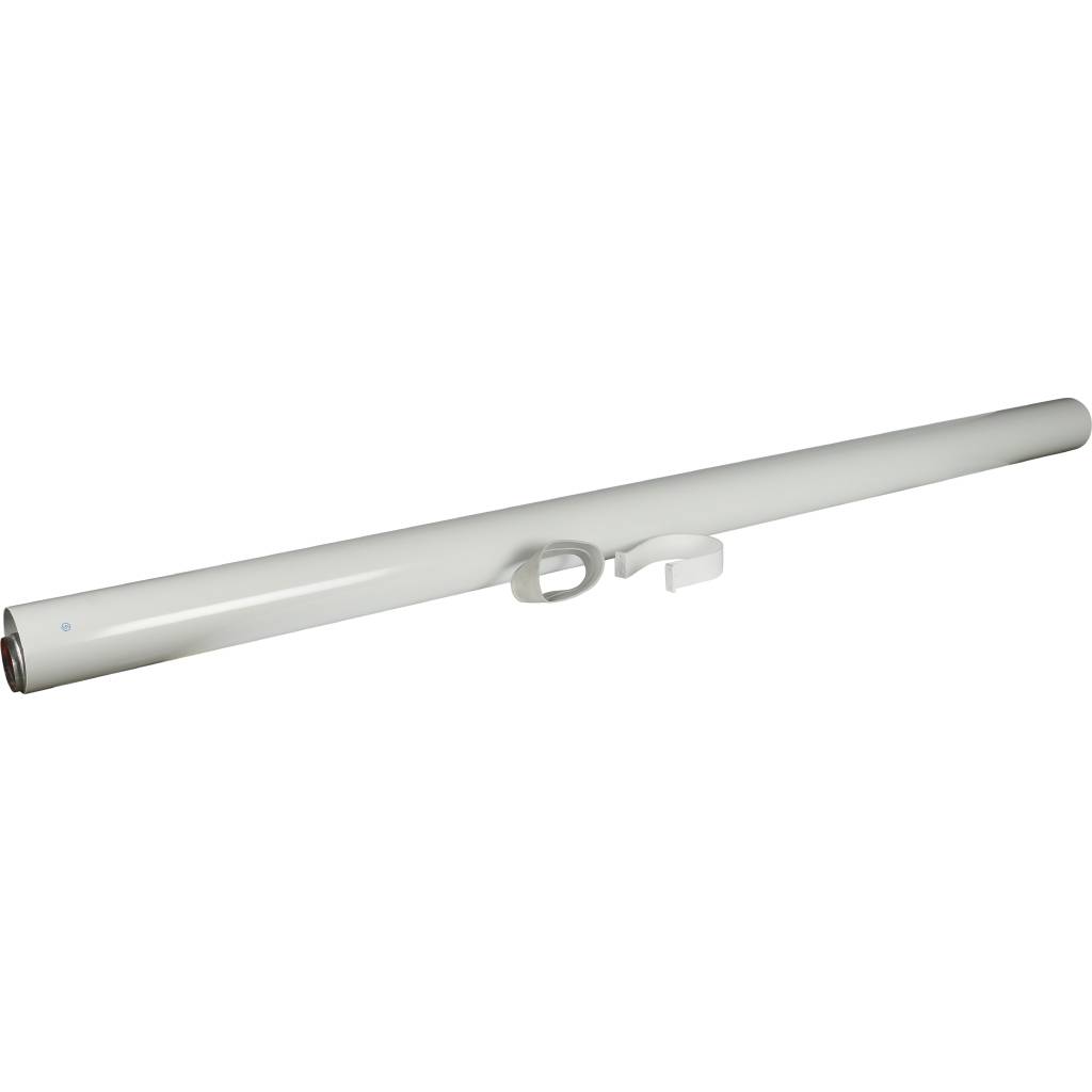 Труба STOUT 60/100 2000 мм п/м коаксиальная с уплотнением и хомут в комплекте