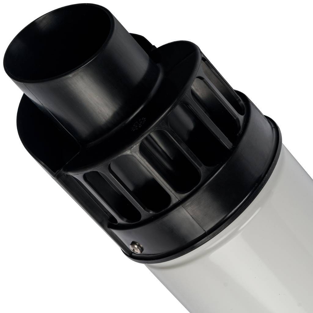 Труба STOUT D60/100 854 мм для прохода через стену с манжетами и оголовком конденсац. 