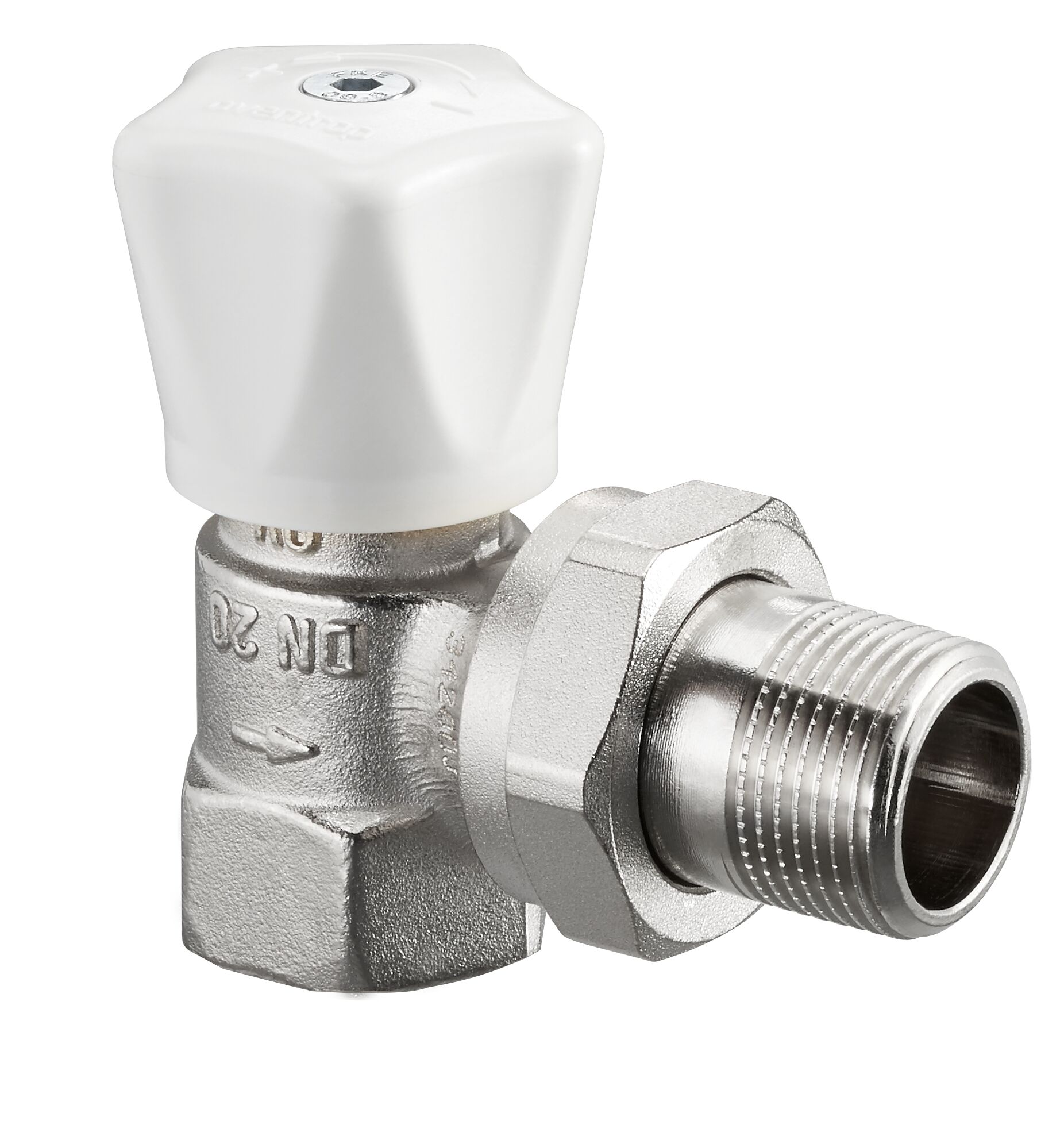 Вентиль OVENTROP серия HRV DN15х1/2 угловой с ручным приводом (укороченный)