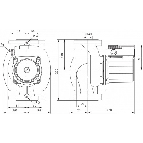 Циркуляционный насос Wilo TOP-S 40/4