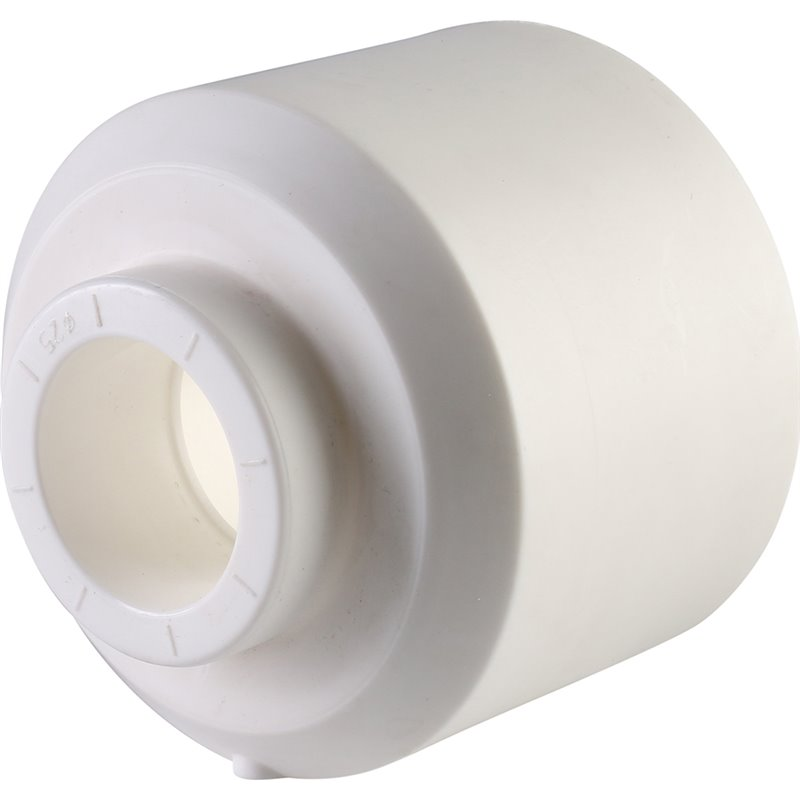 Муфта переходная Политэк 63x25 внутренняя/наружная для полипропиленовых труб (сварка) белая