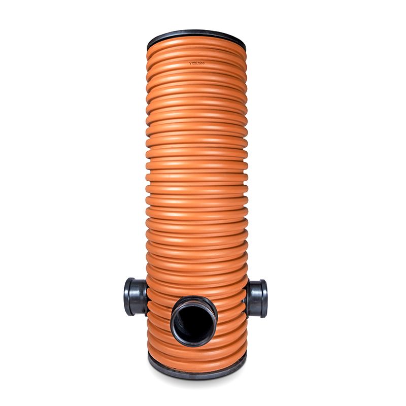 Дренажный колодец PRO AQUA PRODREN ID 400x110 SN8 1,5 м с тремя выходами (двухслойный)