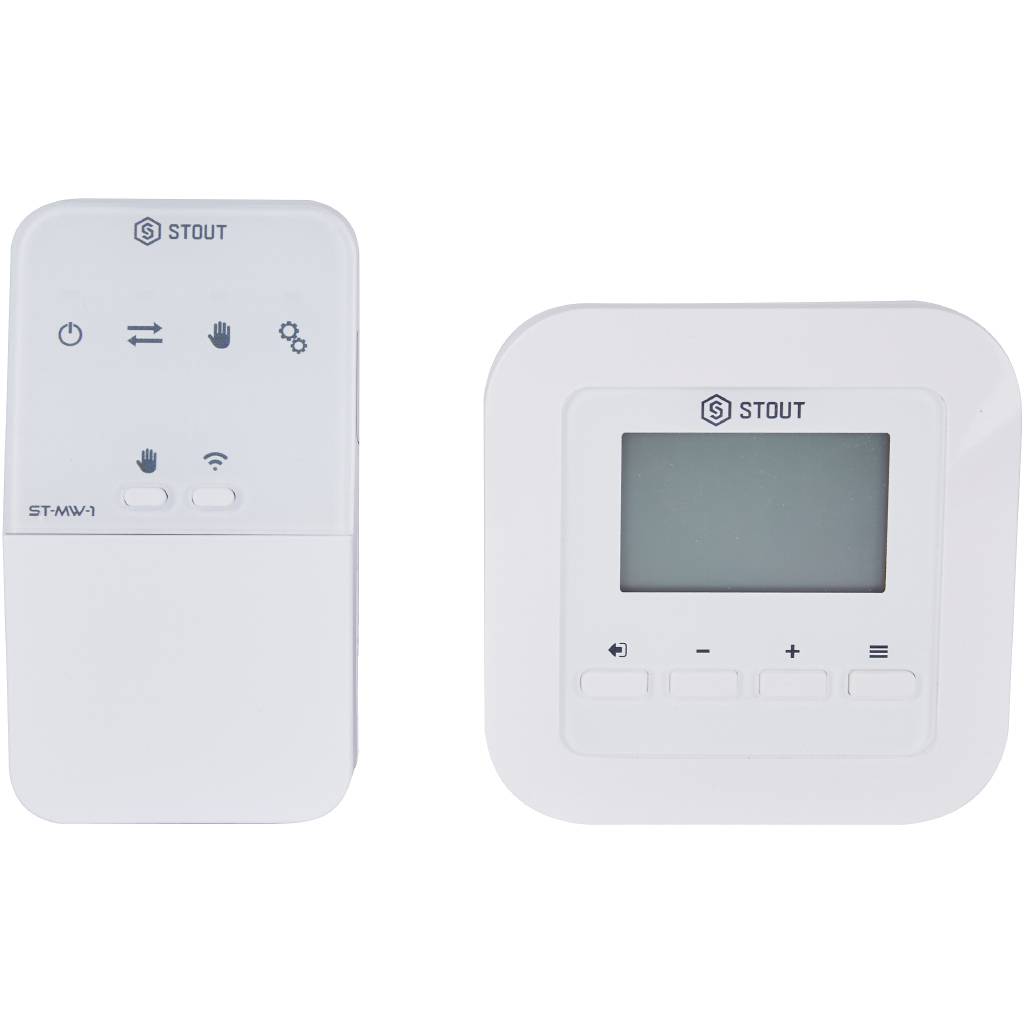 Беспроводной комнатный двухпозиционный регулятор STOUT ST-295v2 (белый)