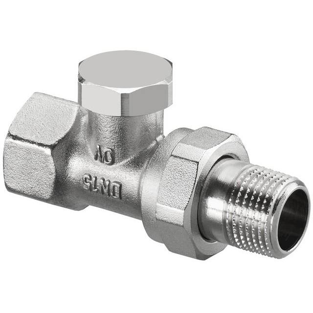 OVENTROP Combi 2 вентиль на обр. подводку Ду20, 3/4", PN10, из латуни, проходной, никелир.