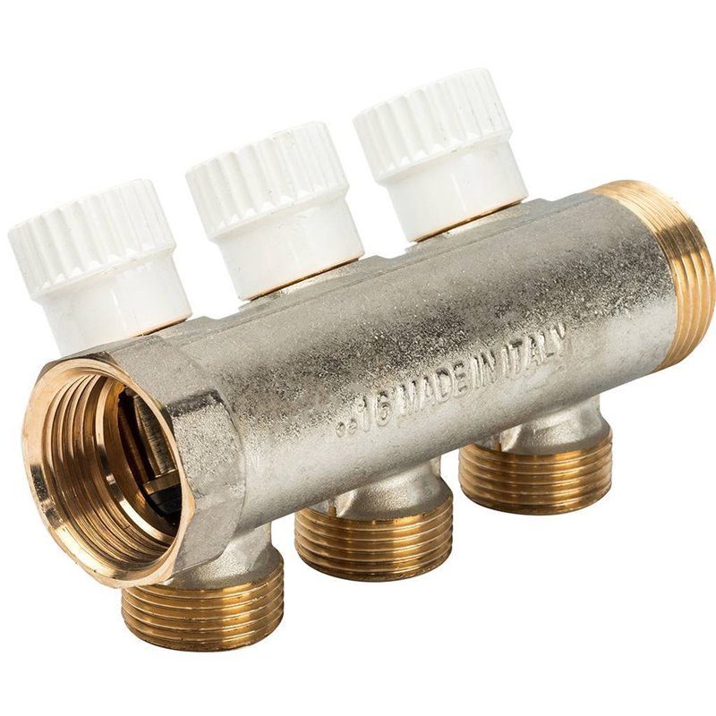 Коллектор Luxor CP 463 3/4"x1/2" на 3 выхода с перекрывающими кранами