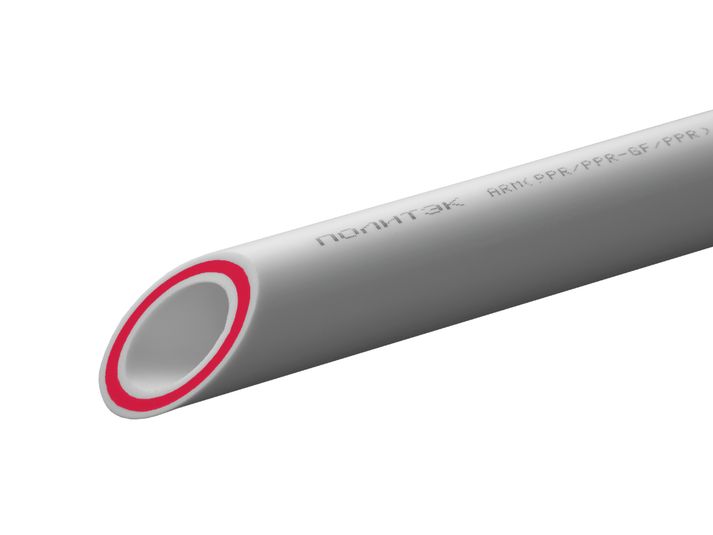 Труба полипропиленовая Политэк 120x3,4 SDR 6 PN 25 армированная стекловолокном (штанга 4м) белая
