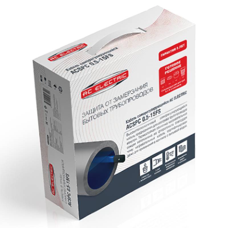Саморегулирующийся кабель AC Electric ACSC 1.2-40PS-100