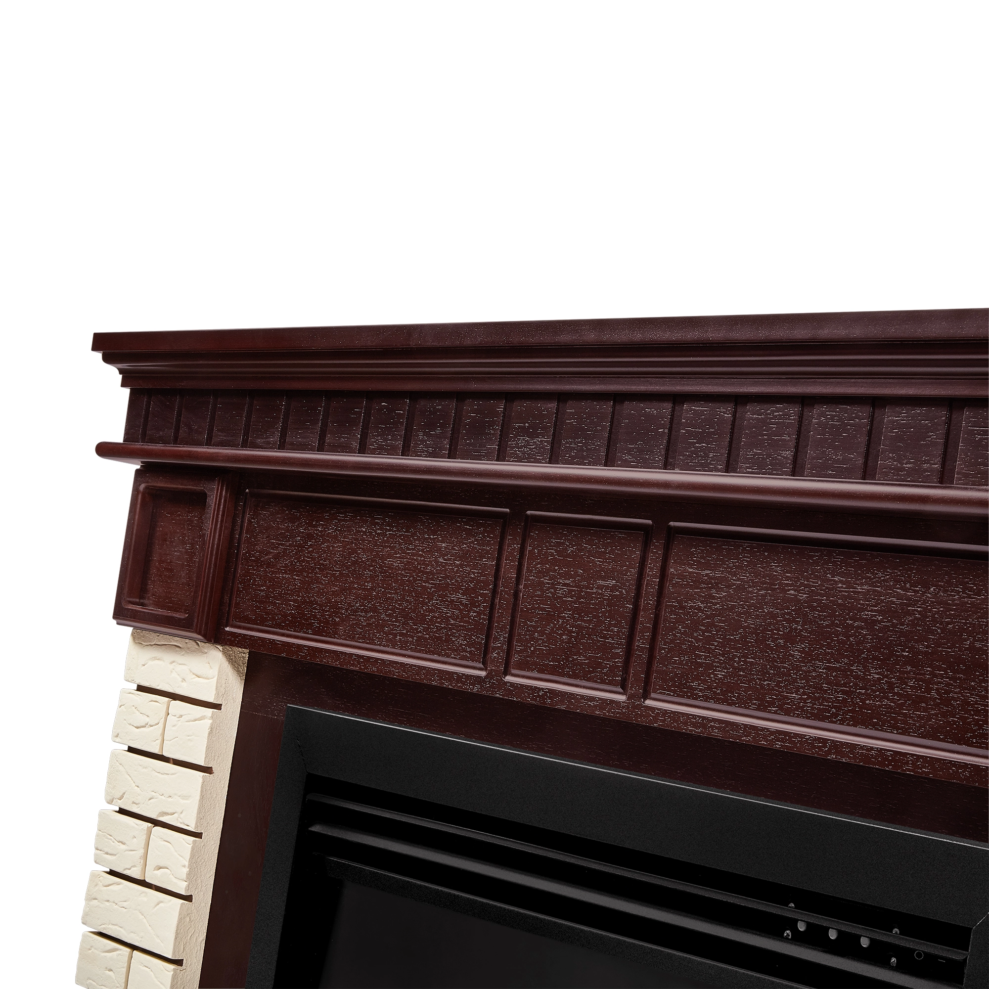 Каминокомплект Electrolux EFP/P- 2520LS с порталом Bricks 25 (камень бежевый, шпон темный дуб)