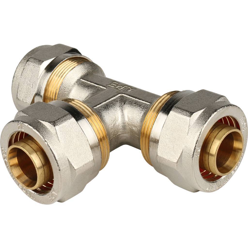 Тройник STOUT 26 равнопроходный для металлопластиковых труб (винтовой)