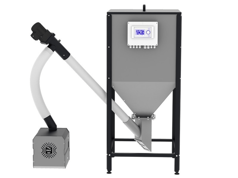 Пеллетная горелка ZOTA RAY 25 приставная (горелка+ПУ+механизм+бункер 200 л)