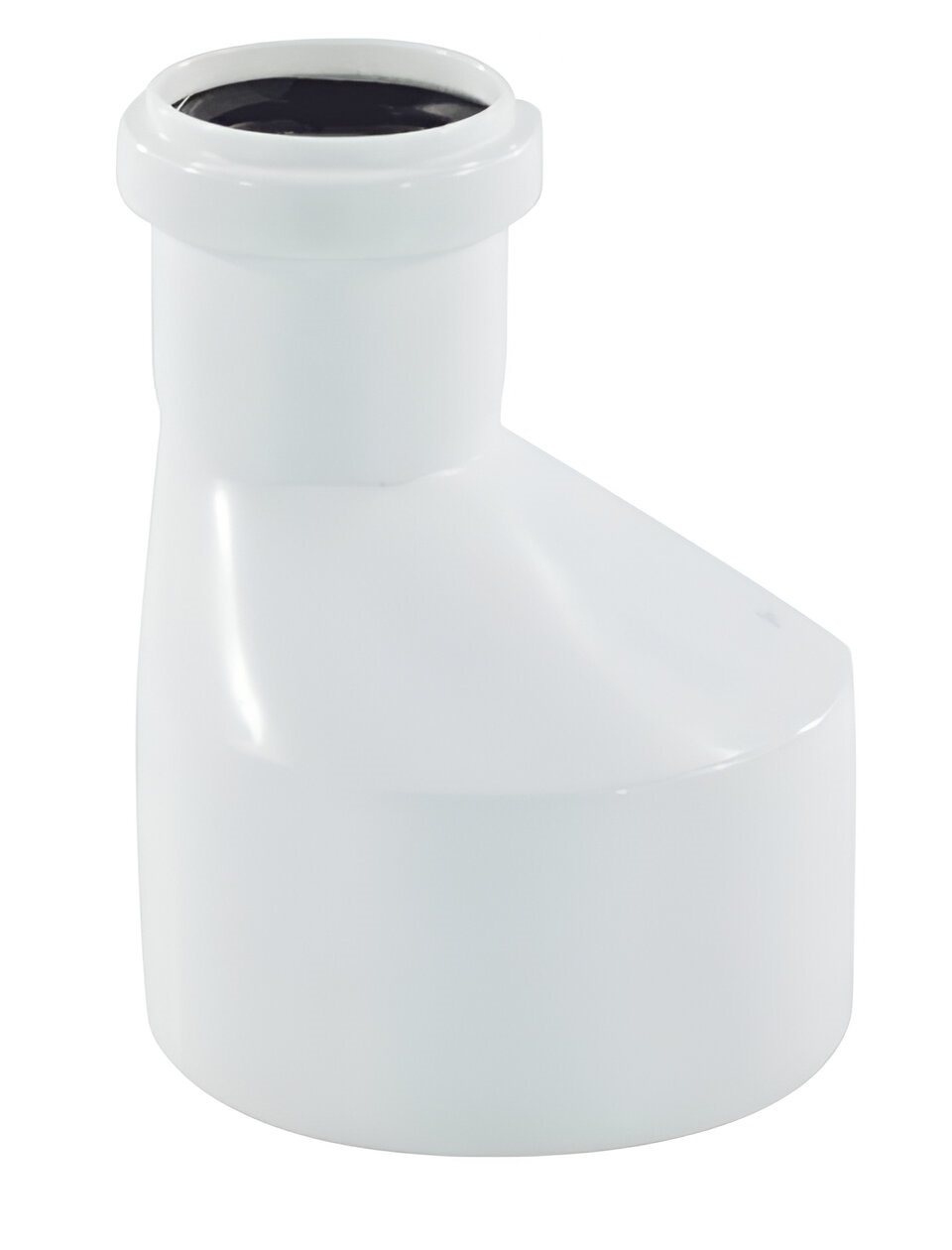 Переход (редукция) эксцентрический РосТурПласт PP-M Дн110х50 бесшумная канализация (белый)