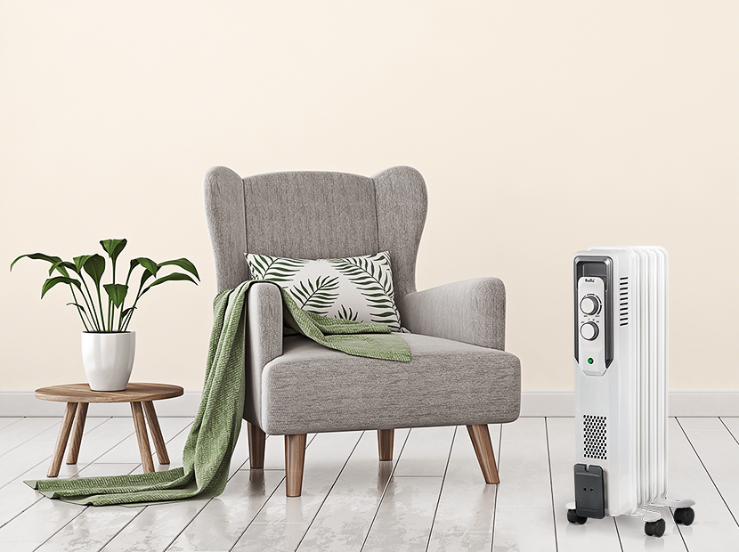 Масляный радиатор Ballu CUBE BOH/CB-05W 1000 (5 секций) белый