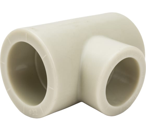 Тройник переходной Политэк 32х25х32 для полипропиленовых труб (сварка) серый