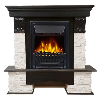 Портал Firelight Pietra Classic (камень белый, шпон венге)