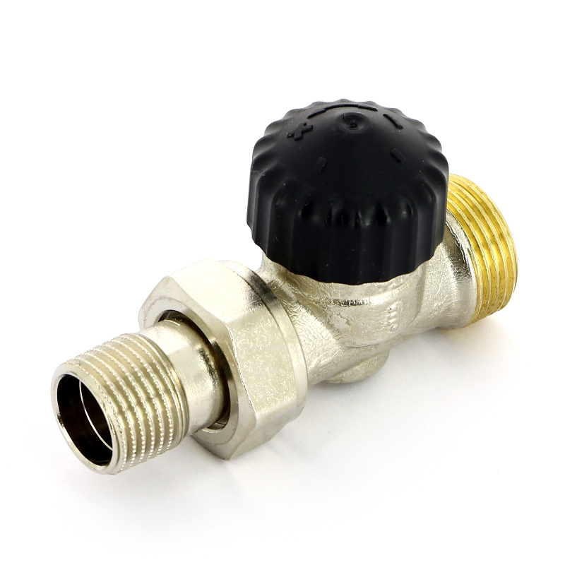 Вентиль термостатический UNI-FITT НН 1/2х3/4EK никелированный с разъёмным соединением