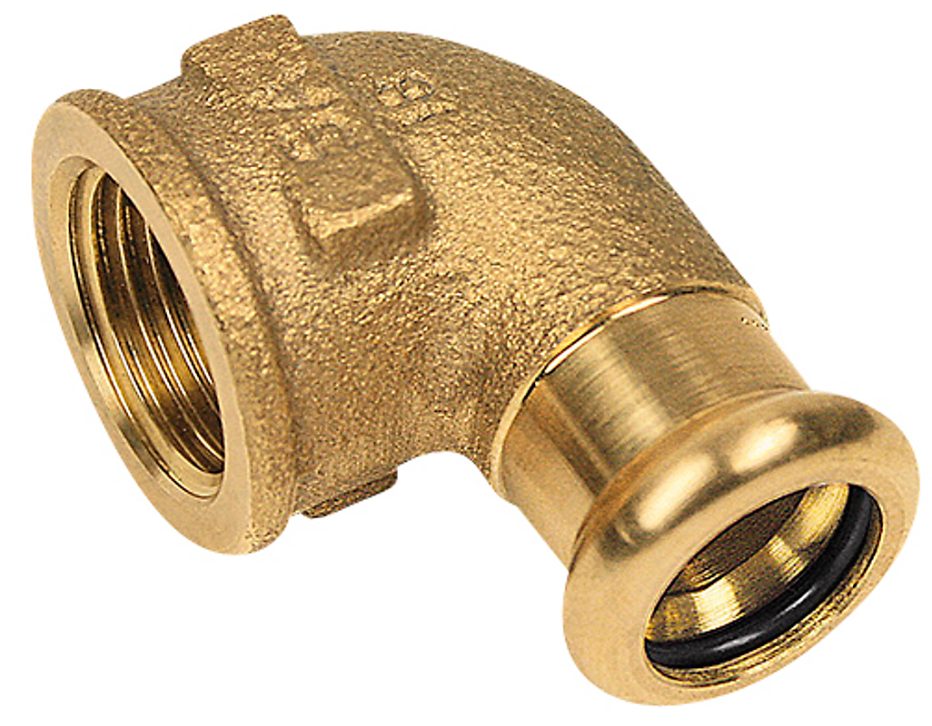 Угловой переход Sanha 22x3/4 ВПр-ВР бронза 8090G