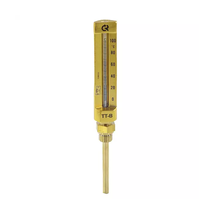 Термометр жидкостной виброустойчивый прямой Росма ТТ-В-150 150/100 120°С L=100мм G1/2"