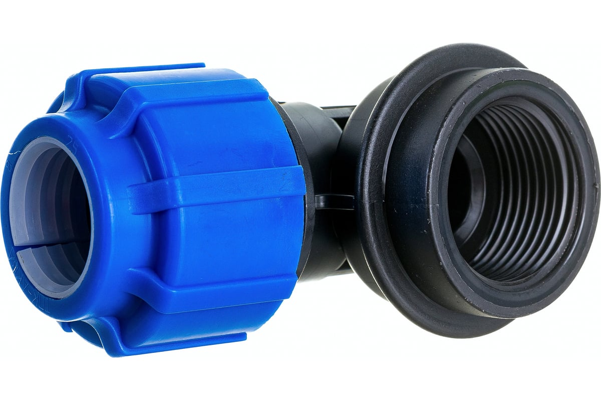 Отвод компрессионный ТПК-АКВА ПЭ Дн25х1"х90° ВР