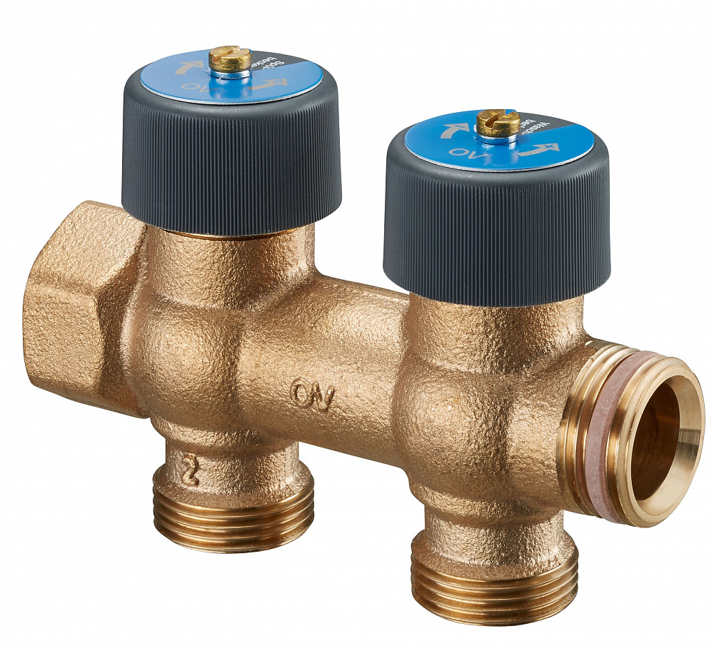 Распределительный коллектор OVENTROP Multidis R 2 с регулировычными вентилями (2 отвода 3/4 ЕК)