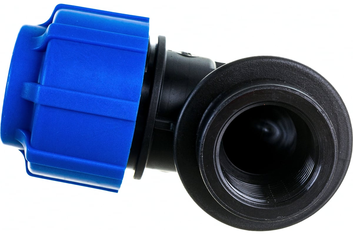 Отвод компрессионный ТПК-АКВА ПЭ Дн25х3/4"х90° ВР