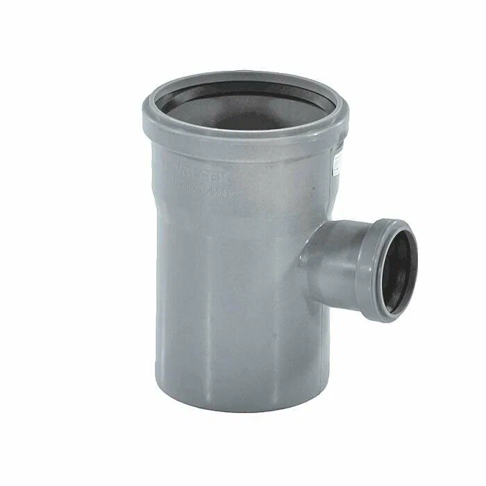 Тройник VALFEX PP-H Дн50х40х87° для внутренней канализации (серый)