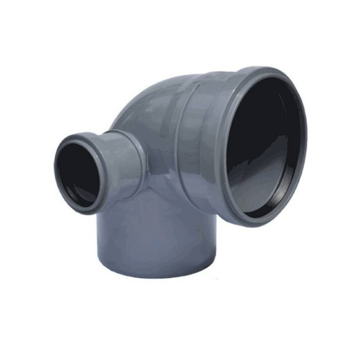 Отвод универсальный VALFEX PP-H Дн110х50х87° правый (серый)